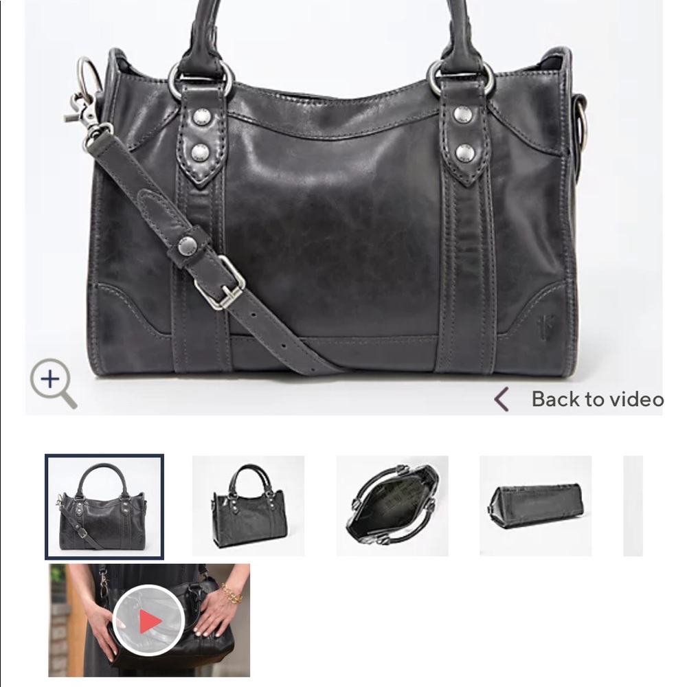 Black Leather Bag with long crossbody strap